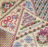 This crazy quilt wedding announcement will be a treasured gift.