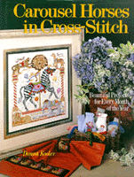 Cross-stitch designs as bright and appealing as a carousel! These twelve delightful, whimsical, and exquisite horses, one for each month, gallop through all the seasonal settings. Designs by Linda Gillum.
