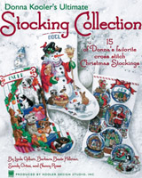 A beautiful cross stitched stocking is a keepsake that will be cherished for a lifetime. From the fabulous stocking designs created by the world famous artists at Kooler Design Studio, Donna Kooler has selected 15 of her favorites that you¹re sure to love. Alphabets are included for easy personalization, along with assembly instructions for the perfect finish.