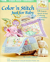 As sweet and loveable as a newborn, Linda Gillum's baby animal designs will steal your heart. The adorable quilt, pillow, banner and tote projects are styled in the tinted art of the Twenties but with a new twist-tinted areas are colored using everyday crayons. Great for beginners, each project is easy to color, easy to  embroider and easy to quilt.