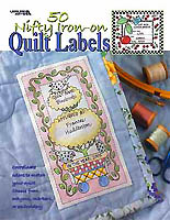 Help future generations track the history of your precious patchwork by adding an easy-to-finish label to the back of your quilts. These 50 iron-on transfers are great to use with fabric markers or embroidery.