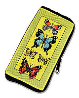 Bright Butterflies will just amaze you with there beauty. This counted cross stitch eyeglass case / cellphone case is designed by Linda Gillum from Kooler Design Studio.