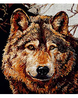 This handsome fellow brings a taste of the wild into your home. Counted Cross Stitch design by Linda Gillum.