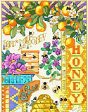 Honey Bee Happening: Honey bees frolic in this intricate design by Nancy Rossi.

An exclusive reissue of a long-unavailable design now available as a chart.