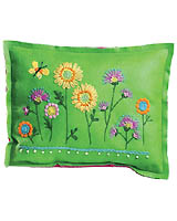 NEW! Kool Felt Garden Blooms Pillow