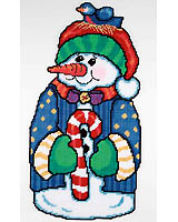 Jumbo Jumping Jolly Jehosaphat! Our grandiose Plastic Canvas snowflake is a welcoming "leap for joy" door greeter.