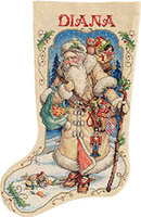 Santa's got his arms full!