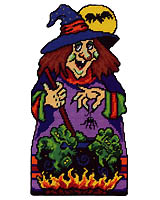 What better way to decorate your door for halloween then to hang this spooky witch on it..