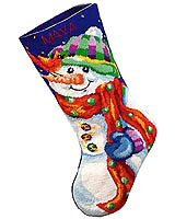 Snowman Stocking is Designed By, Linda Gillum from Design Studio