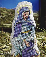 Mary, part of our soft sculpture Nativity collection. Great as ornaments or displayed in a manger.