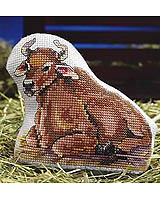 Cow, part of our soft sculpture Nativity collection. Great as ornaments or displayed in a manger.