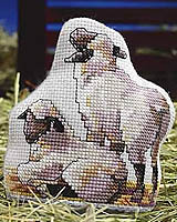 Sheep, part of our soft sculpture Nativity collection. Great as ornaments or displayed in a manger.