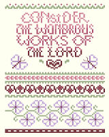 Consider the Wondrous Works is one of our classic scriptures of thanksgiving by designer Linda Gillum.