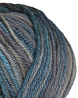 Alpaca fibers give warmth and the silk gives a subtle shimmer to the worsted weight superwash Merino wool in 7 soft colorways.