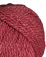 There are 11 colors, both solid and variegated in this well named worsted weight yarn of 50% Merino and 50% Silk. Luxury for everybody.