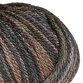 There are 11 colors, both solid and variegated in this well named worsted weight yarn of 50% Merino and 50% Silk. Luxury for everybody.