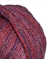 This is a fascinating blend of Superwash Merino, Linen and Silk, in 14 solid and variegated colors of DK weight yarn. Excellent for sweaters and your home.