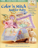 As sweet and loveable as a newborn, Linda Gillum's baby animal designs will steal your heart. The adorable quilt, pillow, banner and tote projects are styled in the tinted art of the Twenties but with a new twist-tinted areas are colored using everyday crayons. Great for beginners, each project is easy to color, easy to  embroider and easy to quilt.