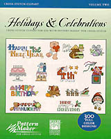 Holidays and Celebrations. The Cross-Stitch Clipart Volume 2 includes over 300 Holiday and Celebration designs by Kooler Design Studio. Use these professionally created designs with Pattern Maker for cross-stitch to enhance your own cross-stitch creations.