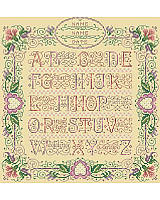 This lovely A to Z Wedding Sampler would be cherished by any bride and groom as a keepsake of their marriage. The design stands the test of time.