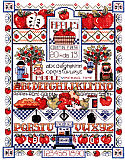 Apple Sampler: Apple Sampler is a counted cross stitch design by Linda Gillum. This sampler is colorful and the design is fabulous.  