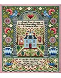 American Antique Sampler - PDF: A schoolgirl sampler that exemplifies the distinctive style indicative of the Mary Balch School, from the architectural arrangement to the moral sentiments expressed right down to the authentic stitches used.