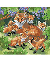 Add woodland charm to your home with this lovely “mother and baby foxes" piece with full coverage.

