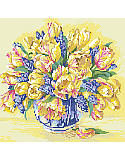 Watercolor Tulips - PDF: Magnificent Watercolor Tulips ready for that first stitch guaranteed to bring them to life. 