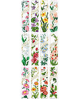 Stitch a bouquet of bookmarks to give as thoughtful gifts.  
Treat your favorite reader to a special marker with beautiful cross stitch blooming flowers.
