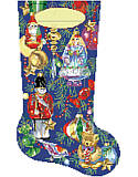 Christmas Ornament Stocking - PDF: Give your mantel a pop of color with this vibrant ornament stocking. Created with playful designs and lovely accents, this stocking can be personalized with each family member's name. 
