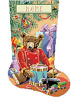 Create a gorgeous stocking that will be enjoyed for years. Rich coloring and exquisite design will make this Little Drummer Bear a treasured Christmas piece.