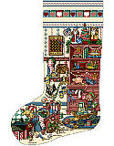 Toys and Games Heirloom Christmas Stocking - PDF: Give your mantel a pop of color with our vibrant Toys & Games Stocking. Created with playful designs and vintage accents, this stocking can be personalized on the cuff with your kid’s name. 

