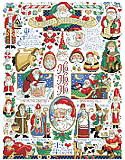 Santa Christmas Sampler - PDF: Whether you call him Kris Kringle or père Noël, Santa is beloved all over the world.
Watch him up on the roof top or as he dashes away in his sleigh.
There's a design for everyone in this beautiful sampler by Sandy Orton.
