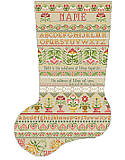 Cranberry Colonial Heritage Stocking - PDF: his beautiful floral sampler stocking makes the perfect Christmas gift! The intricate and lacy style of this timeless piece byBarbara Baatz depicts an orange/cranberry alphabet with a verse about faith from Hebrews 11:1. Cranberry floral borders adorn this quote and can be personalized with your loved one's name, this piece is sure to become a cherished heirloom.
