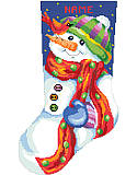 Jolly Snowman Stocking - Chart