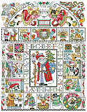 Folk Art Christmas Sampler - PDF: Our Folk Art Christmas Sampler is packed full of every Christmas motif you can think of. This country folk art style design by Barbara Baatz Hillman will be an heirloom for generations to come.