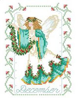 Our December Birthday Fairy is holding a colorful garland of Holly and evergreens. She’s a lovely reminder of the December birthdays. One in a series of twelve faeries.