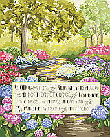 Add a little serenity to your home with this heartfelt verse stitched with a colorful forest background.
