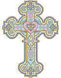 Stained Glass Cross - PDF: Display your faith with this beautiful stained glass cross in rich jewel tones and gold. 
An inspirational design for a housewarming gift, wedding gift, holidays, birthdays or any occasion.
