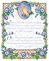Morning glories and praying hands encircle this gospel hymn written by Irishman Joseph Scriven in 1857. Scriven relocated to Port Hope, Ontario, Canada and was so beloved that he has a monument dedicated to his memory. This design elegantly illustrates Scriven’s devoted words.