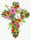 Summer Floral Cross - PDF: A Summer cross as beautiful as those summer flowers outside your door.
