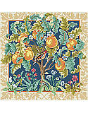 Tree of Life - PDF: A classic Medieval Cluny style interpretation on a partridge in a pear tree is so elegant you will want to display it all year long. Rich, bold colors, a wide gold tone border and black center background, makes the elements of this abundant tree pop out of the picture. A companion piece to our Unicorn.