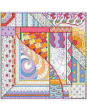 Dazzling Doodles Squares  - PDF: Why should coloring book fans have all the fun?  
Slip into serenity through your stitches with this vibrant and contemporary geometric piece. 