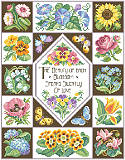 Nature's Wisdom Sampler - PDF: Stitch a garden of lovely blossoms with this springtime sampler.
This array of flowers looks great as a sampler or as separate small motifs to celebrate Nature.
