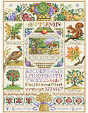 Autumn Harvest Sampler - PDF: Inspired by the hues of autumn's changing colors, this elegant sampler brings fall magic to any home.


