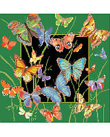 Hang this charming butterfly bouquet in your space to breathe new life into your home. This beautiful, delicate and perennial spring design by Nancy Rossi will attract butterflies to your sofa or chair. Can be made up as a pillow or a picture. A wonderful conversation piece that will compliment any home or office.
